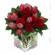 Tulip Romance Symphony Square Vase