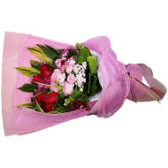 Blushing Majesty Peony and Rose Bouquet