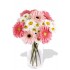11pcs Mixed Gerbera and Chrysathemum Vase Bouquet