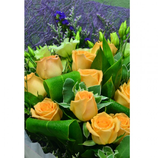 Radiant Charm Orange Roses Bouquet